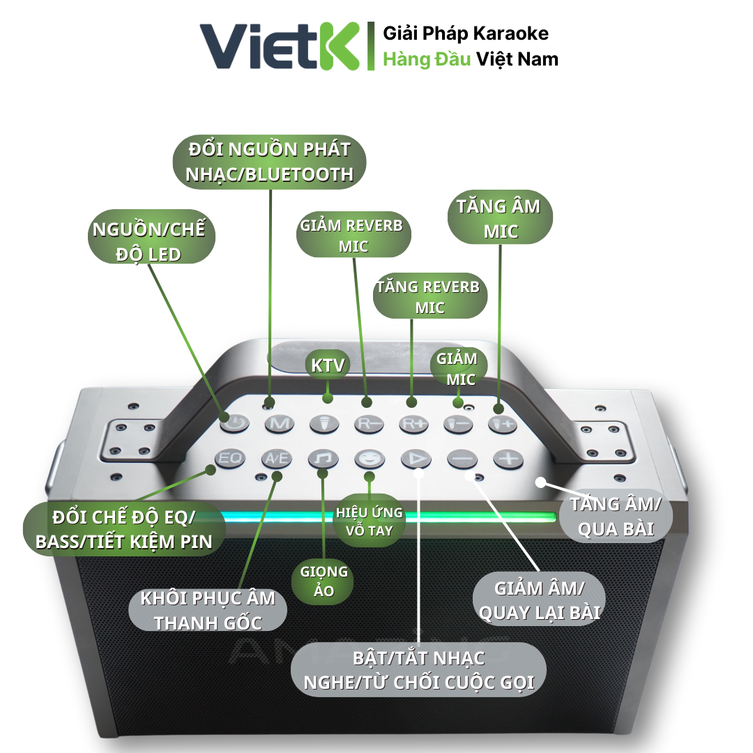 Loa xách tay VietK Amazing V200 Karaoke
